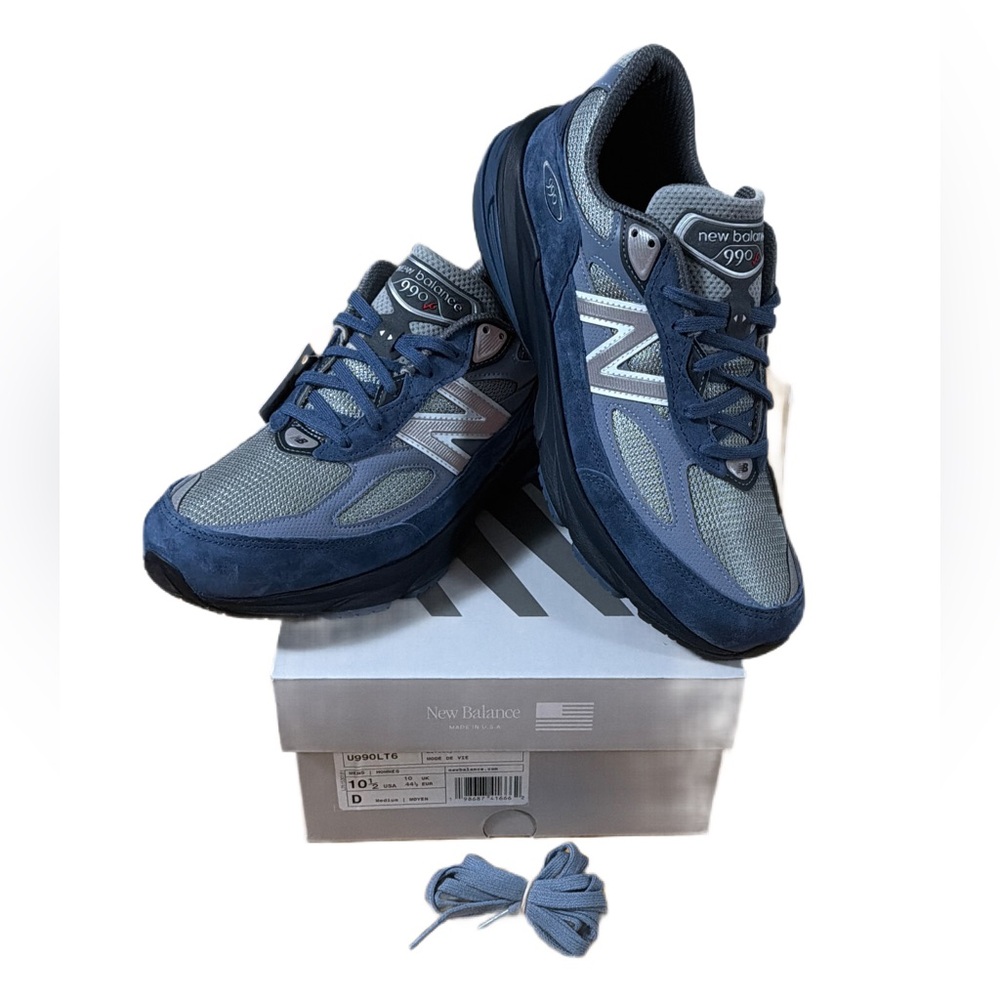 New Balance Men's 990v6 Vintage Indigo Men’s size 10.5 🔥NEW🔥 - Picture 3 of 13